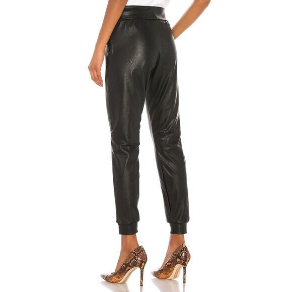 Commando Women's Black Faux Leather Joggers Pant Stretch Size Large NWT - Picture 3 of 11